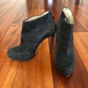 POLETTO Leather Suede Gray Ankle boots Heel Size 6